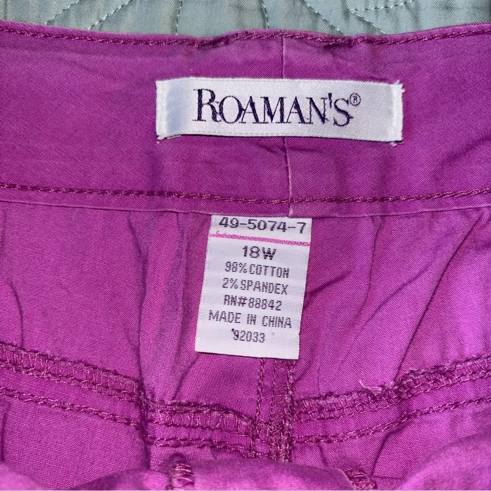 Roaman's Vibrant Pink Women's Cargo Shorts - Picture 3 of 5